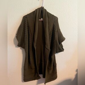 Brown Hinge Green Brown Cardigan Size Large